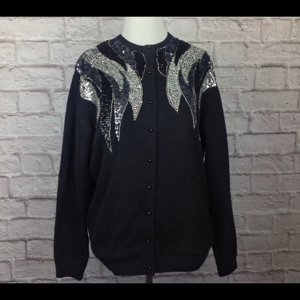 Vintage Fanny Cardigan with sequin embellishments